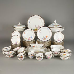 92 Pc Meissen Porcelain A-Kante Dinner Service