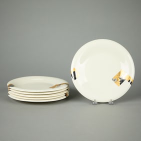 Set 6 Jean Luce French Porcelain Plates