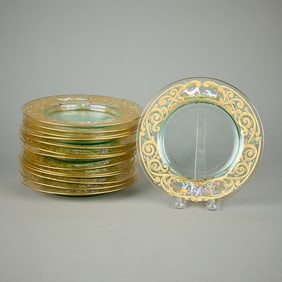 Set 14 Venetian Glass Plates