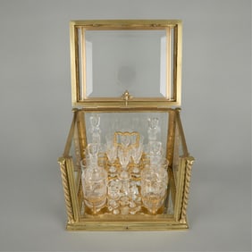 Style of Baccarat Ormolu Gilt Bronze Cave a Liqueur