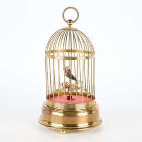 Vintage German Birdcage Music Box