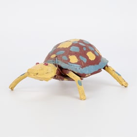 Homer Green Turtle Folk Art Sculpture
