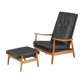 Milo Baughman for Coggin MCM Recliner & Ottoman