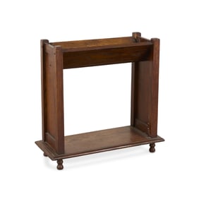 Arts & Crafts Wooden V-Trough Bookshelf Stand