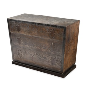 Johan Tapp MCM Three-Drawer Wooden Oak Leaf Chest