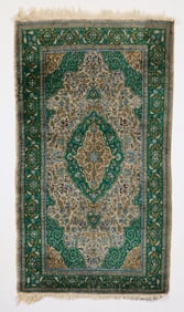 Persian Silk Floral Nain Rug 5' x 3'
