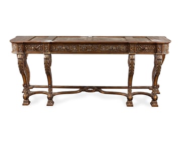 French Louis XIV Style Carved Sideboard Console