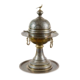 19th c. Turkish Ottoman Brass Bell Brazier