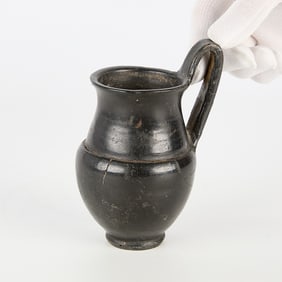 Etruscan Bucchero Oinochoe Pottery Jug