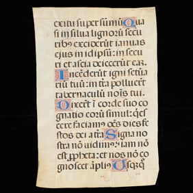 17th c. Illuminated Manuscript Page