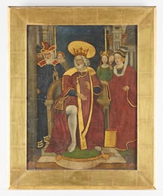 19th c. Byzantine Style King David Painting