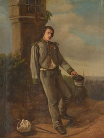 Old Master Figural Soldier Painting