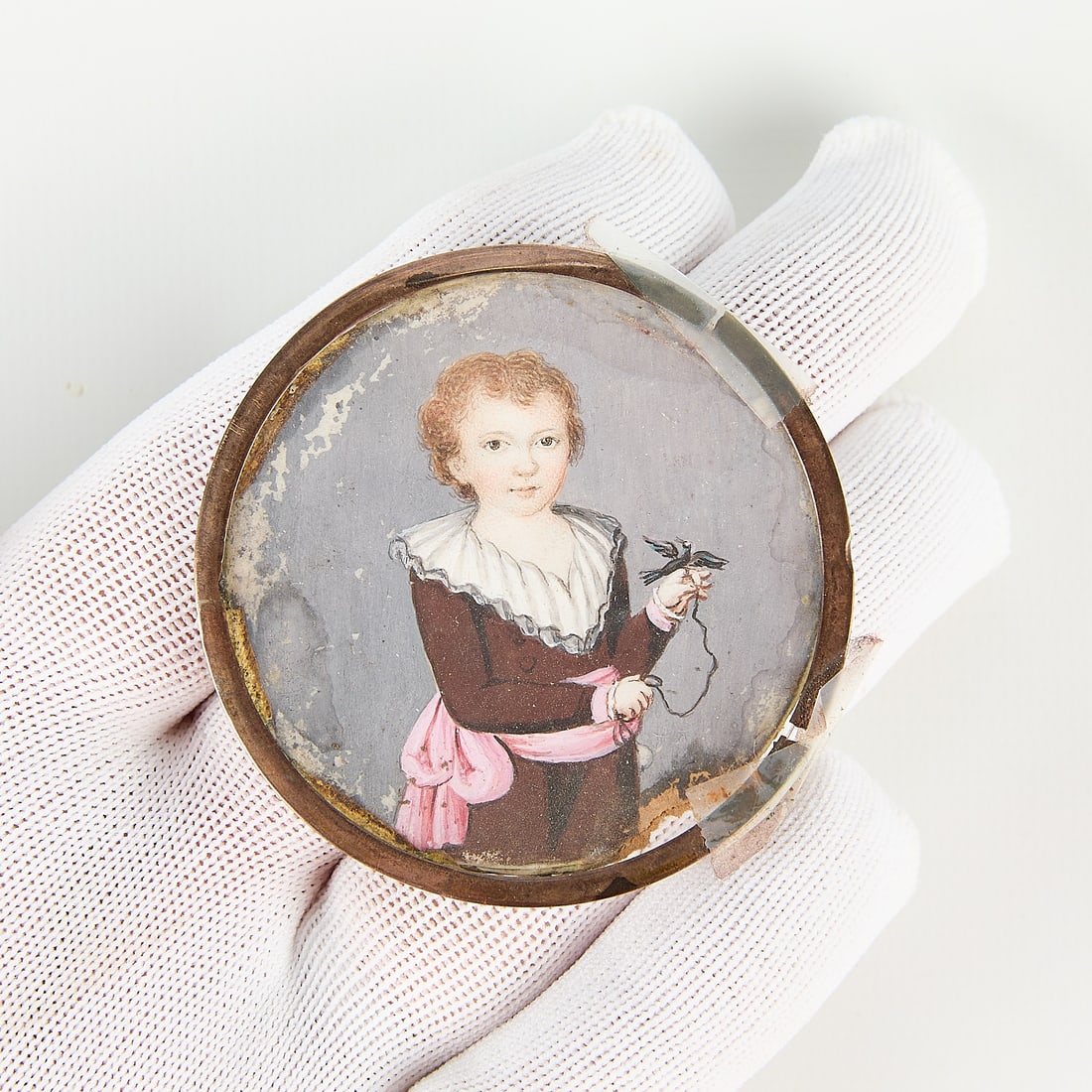 18th c. French Miniature Child Portrait Painting (1 of 2)