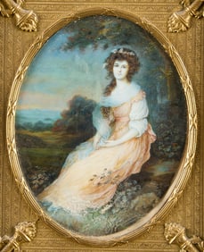 Aft. Gainsborough "Mrs. Sheridan" Miniature