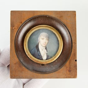 American School Miniature Painting on Paper