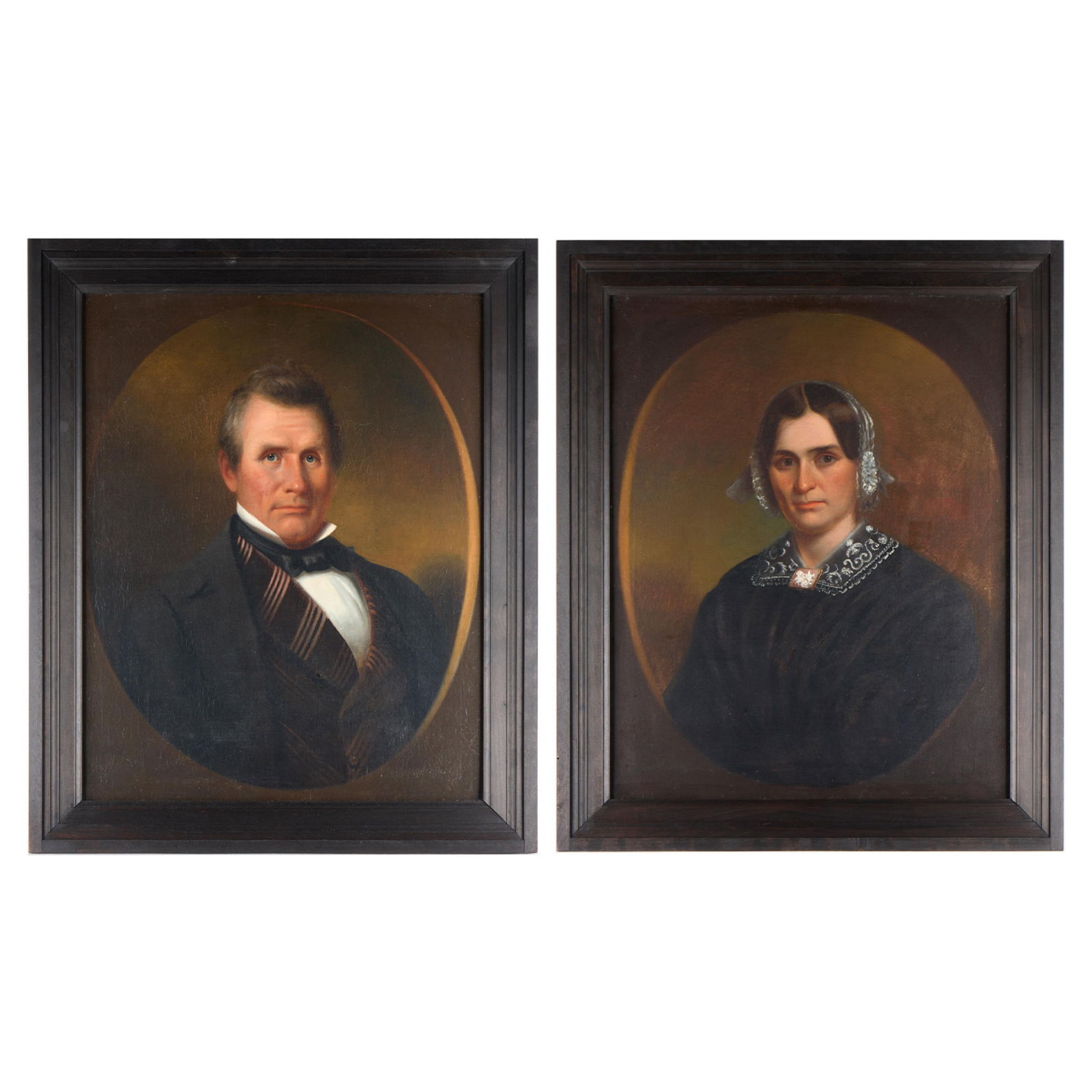 Pair Continental School Portrait Paintings (1 of 7)