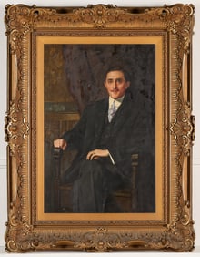 Albert Salzbrenner Portrait of Gentleman Painting