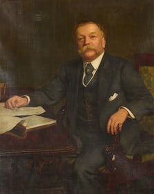 Herbert A. Olivier Portrait of Gentleman Painting