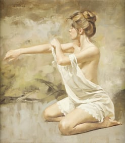 William Whitaker Woman Dressing Painting