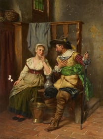 Julius Ehrentraut "Der Antrag" Painting