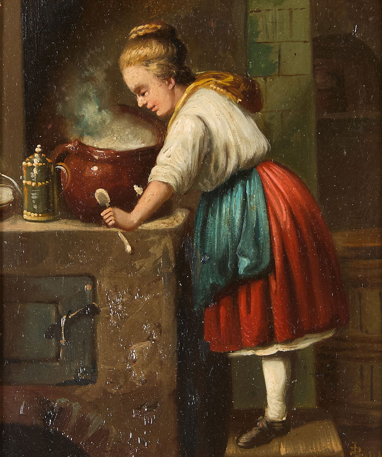 Signed J. Buhland Dutch School Genre Painting (1 of 4)