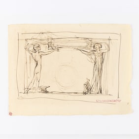 Giulio Sartorio Parliament Mural Study