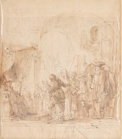 Rembrandt School Old Master Drawing