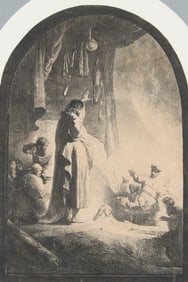 Rembrandt "Raising of Lazarus" Larger Plate Print