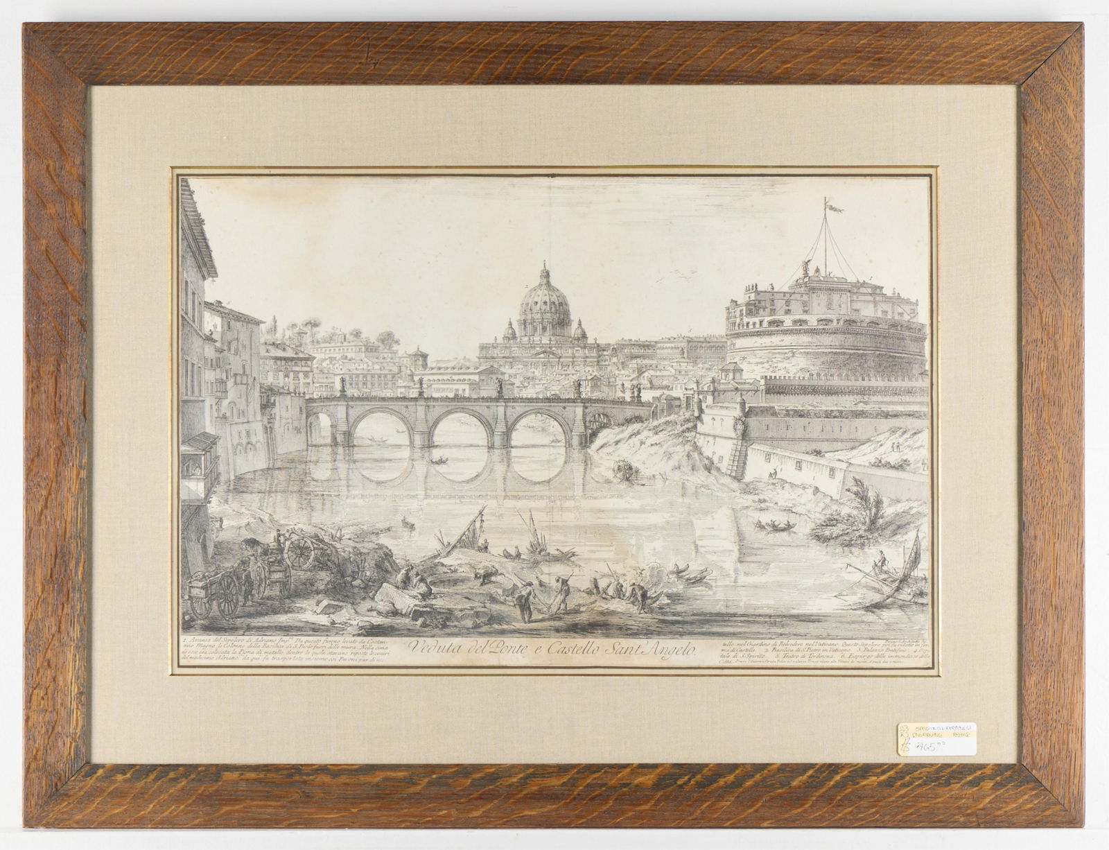 Piranesi "Views of Rome" Castel Sant' Angelo Print (1 of 4)