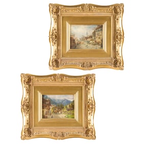 2 Desire Thomassin-Renardt Landscape Paintings