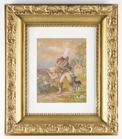 Arnoldo Corrodi Peasant Watercolor Painting