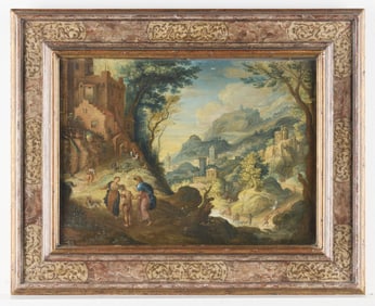 Old Master Oil on Copper Landscape Painting