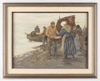 Theodore J. Richardson Fishermen Painting