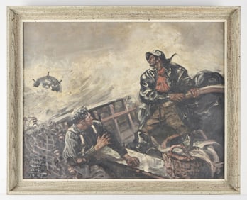 Benton Henderson Clark Fishermen & Mine Painting