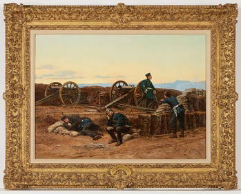 Etienne-Prosper Berne-Bellecour Cannon Painting