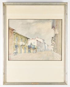 David Ject-Key "Cloudy Day, Fiesole" Watercolor
