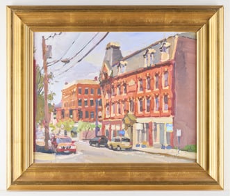 Colin Page "Sunlight on Storefronts" Painting