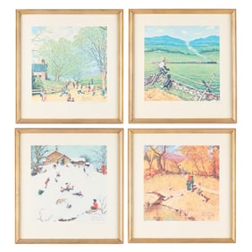 4 Norman Rockwell "Childhood Treasures" Prints