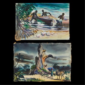 2 C. Robert Perrin Jamaica Paintings