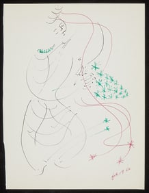 Irene Pereira Figural Ink Drawing