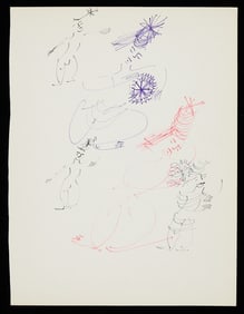 Irene Pereira Double-Sided Figural Study Drawing