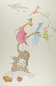 Ed Baynard "Rainforest Morning" Watercolor 2005