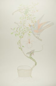 Ed Baynard "Spring Drawing w/ Creatures" Painting