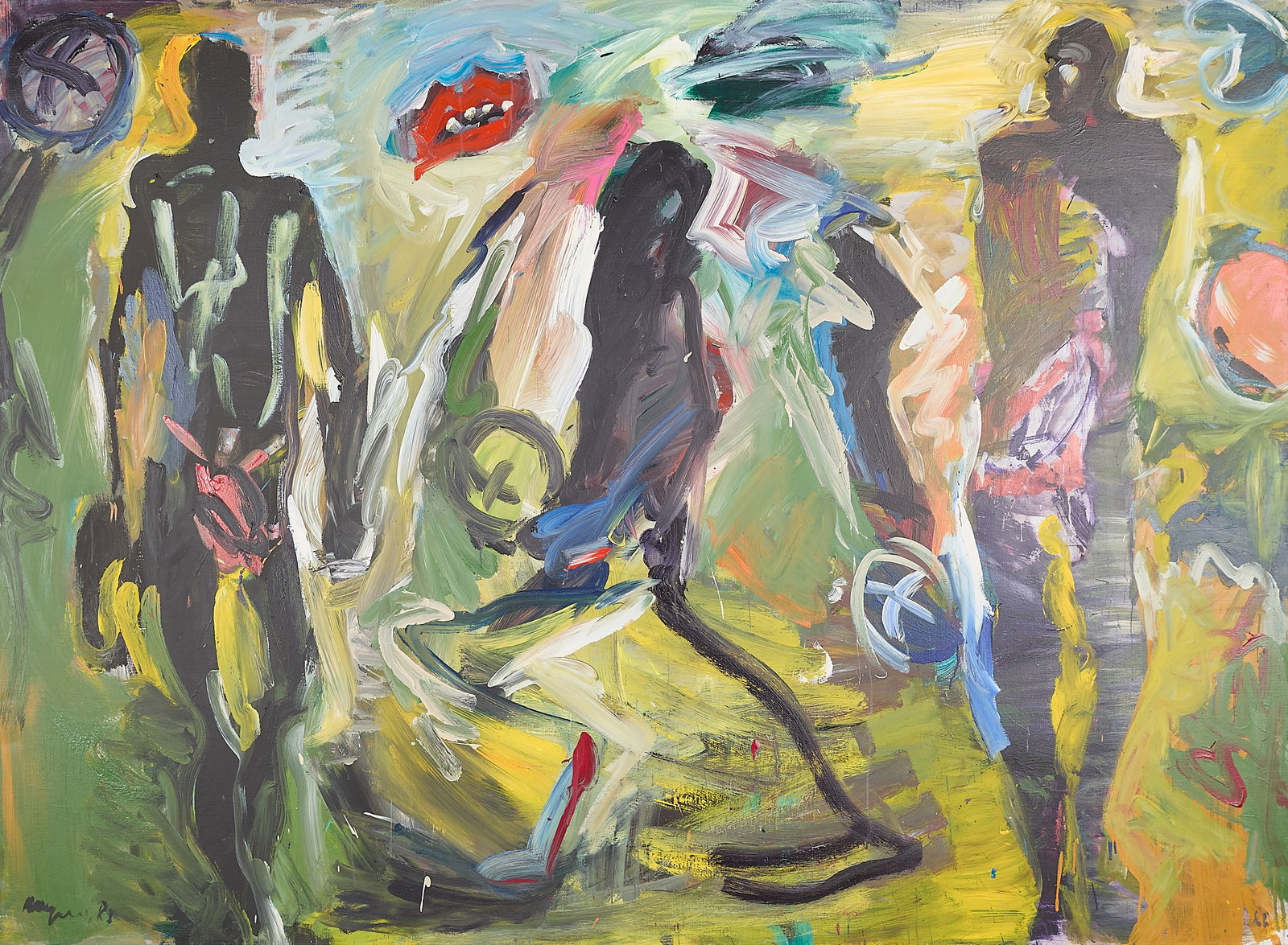 Large Siegfried Anzinger "Schattentanzer" Painting (1 of 7)