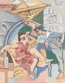 Andre Lhote "Le Marin Galant" Gouache Painting