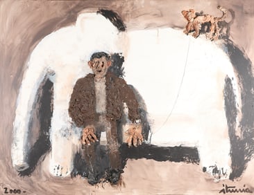Ignacio Iturria "Con la Cuerda Floja" Painting