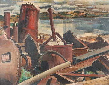 Zoltan Sepeshy Oil Painting of Metal