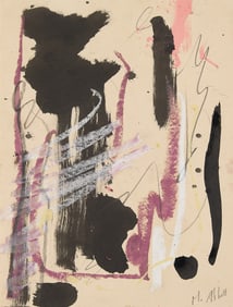 Mary Abbott Mixed Media AbEx Drawing