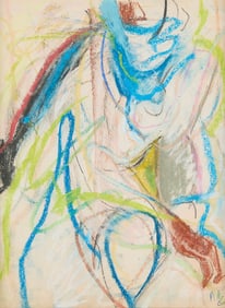 Mary Abbott Pastel on Paper AbEx Drawing