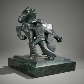 Ed Mell "Sidestepper" Bronze Sculpture